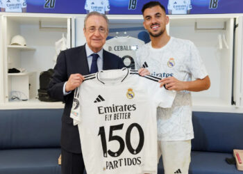 Ceballos con Florentino Pérez